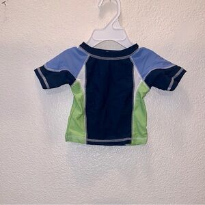 Old Navy Kids 3-6 months Swim Shirt Blue and Green